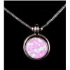 Image 1 : Sterling and Pink Opal Necklace