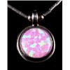 Image 2 : Sterling and Pink Opal Necklace