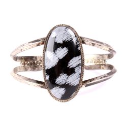 Snowflake Obsidian Bracelet