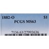 Image 3 : 1882 O Morgan Silver Dollar PCGS MS63 This coins w