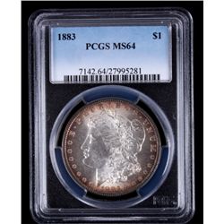 1883 Morgan Silver Dollar PCGS MS64 This coins was