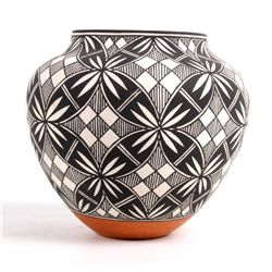 Acoma Pottery Bowl by E. Routzen The piece is hand