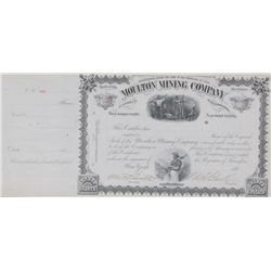 1880's Moulton Mining Company Stock Certificate