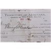 Image 6 : 1872-1917 Montana Documents and Rare Paperwork