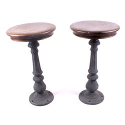 Antique Virginia City Montana Cast Iron Bar Stools