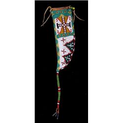 Teton Sioux Beaded Knife Sheath circa 1890's The p