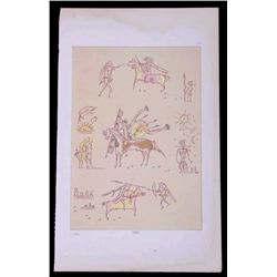 1876 Native American Illustration by G. Catlin Thi