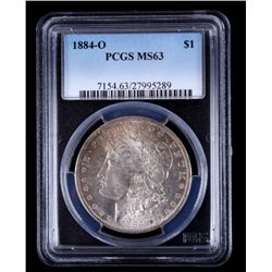 1884 O Morgan Silver Dollar PCGS MS63 This coins w