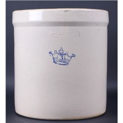 3 Gallon Robinson Ransbottom Stoneware Crock