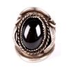 Image 1 : Navajo Silver and Garnet Ring