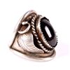 Image 3 : Navajo Silver and Garnet Ring