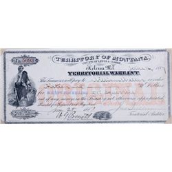 1800's Montana Territory Check Collection The lot