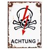 Image 1 : Achtung! Porcelain German Sign