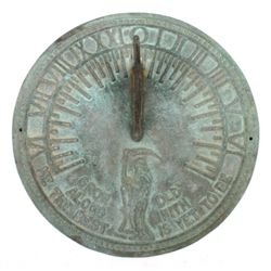 Antique Bronze Sundial This is an original bronze