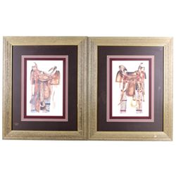 Western Saddle Print Set This is a set of western