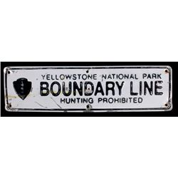 Yellowstone National Park Boundary Sign This is an