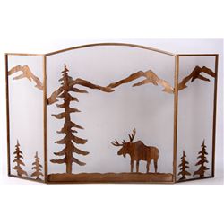 Custom Copper Fireplace Screen This piece is a cus