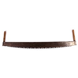 Antique Two Man Crosscut Saw The saw is a great an