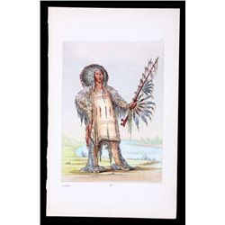 1876 Native American Illustration by G. Catlin Thi