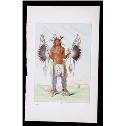 1876 Native American Illustration by G. Catlin Thi