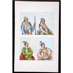 1876 Native American Illustration by George Catlin