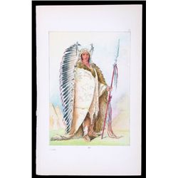 1876 Native American Illustration by George Catlin