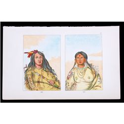 1876 Native American Illustration by George Catlin