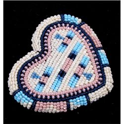 Northern Plains Beaded Heart Pin This is a mid-cen