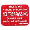 Image 1 : Flying D Ranch No Trespassing Porcelain Sign The s