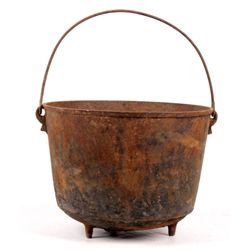 Antique Cast Iron Three Legged Pot The bottom is m