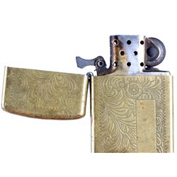 1950's Brass Paisley Design Zippo This is an origi