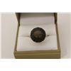 Image 1 : ONE LADIES 14KT YELLOW GOLD NATURAL SMOKEY QUARTZ DRESS RING. SET WITH 1 ROUND MIXED CUT NATURAL