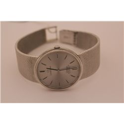 ONE LADIES 18KT WHITE GOLD GENTS OMEGA WRIST WATCH "CONSTELLATION" THE WATCH FEATURES A MECHANICAL