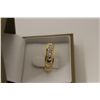 Image 2 : ONE 10KT YELLOW GOLD AND RHODIUM FINISH DIAMOND SET WEDDING OR ANNIVERSARY RING. SET WITH 5 SINGLE