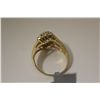 Image 2 : ONE 18KT YELLOW GOLD AND RHODIUM FINISH DIAMOND SET DRESS RING. INCLUDES 56 SINGLE CUT DIAMONDS