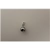 Image 1 : ONE 18KT WHITE GOLD BLACK TAHITIAN CULTURED PEARL AND DIAMOND SET PENDANT. THE TOP IS SET WITH 3