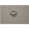 Image 1 : ONE LADIES 14KT WHITE GOLD DIAMOND SET ENGAGEMENT OR DRESS RING. THE CENTRE SETTING INCL. 1 ROUND