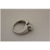 Image 2 : ONE LADIES 14KT WHITE GOLD CHAMPAGNE CULTURED PEARL AND DIAMOND SET DRESS RING. THE RING IS SET