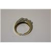 Image 2 : ONE LADIES 14KT YELLOW GOLD AND RHODIUM FINISH DIAMOND SET DRESS RING. THE RING IS PAVE SET WITH A