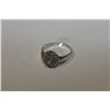 Image 2 : ONE LADIES 14KT WHITE GOLD NATURAL TANZANITE AND DIAMOND SET DRESS RING. SET WITH 1 OVAL MIXED CUT