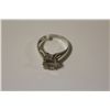 Image 1 : ONE LADIES 14KT WHITE GOLD DIAMOND SET ENGAGEMENT RING. THE RING HAS A FOUR CLAW WHITE GOLD TIFFANY