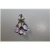 Image 2 : ONE 14KT WHITE GOLD AND NATURAL AMETHYST BRIOLETTE PENDANT