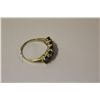 Image 2 : ONE LADIES 10KT YELLOW GOLD NATURAL BLUE SAPPHIRE DRESS RING. SET WITH 5 OVAL MIXED CUT NATURAL