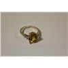 Image 1 : ONE LADIES 14KT YELLOW GOLD AND RHODIUM FINISH GOLDEN YELLOW SAPPHIRE AND DIAMOND SET DRESS RING.