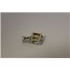 Image 3 : ONE 14KT WHITE GOLD NATURAL YELLOW SAPPHIRE AND DIAMOND SET PENDANT. SET WITH 1 OVAL MIXED CUT
