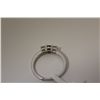 Image 2 : ONE LADIES STERLING SILVER COGNAC AND NEAR COLOURLESS DIAMOND SET DRESS RING. SET WITH 2 ROUND