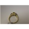 Image 3 : ONE LADIES 14KT YELLOW GOLD DIAMONDS AND NATURAL TANZANITE DRESS RING. SET WITH 1 ROUND BRILLIANT