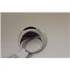 Image 3 : ONE 14KT WHITE GOLD NATURAL AMETHYST AND DIAMOND SET LADIES DRESS RING. SET WITH 6 ROUND BRILLIANT