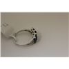 Image 2 : ONE LADIES 10KT WHITE GOLD NATURAL BLUE SAPPHIRE DRESS RING. SET WITH 4 STEP CUT NATURAL BLUE