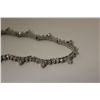 Image 3 : ONE 14KT WHITE GOLD DIAMOND SET CHOKER LENGTH NECKLACE. THE NECKLACE IS THREE CLAW SET WITH A TOTAL